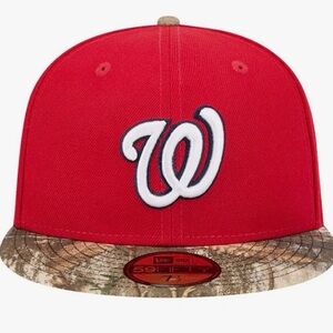 New Era Red Washington Camo SnapBack hat